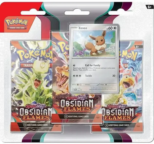 Pokemon Obsidian Flames - 3-Blister Eevee (3 sobres)