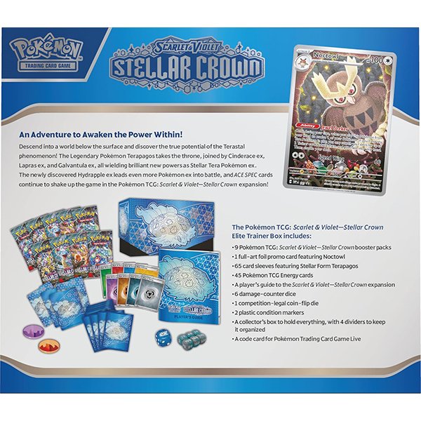Pokemon Stellar Crown Caja de Entrenador Elite - ETB inglés